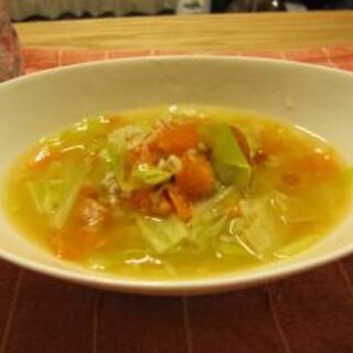 野菜たっぷり雑穀スープ